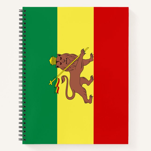 Carnet Drapeau rastafarien (Rastafarianisme) (Rasta) (Devant)