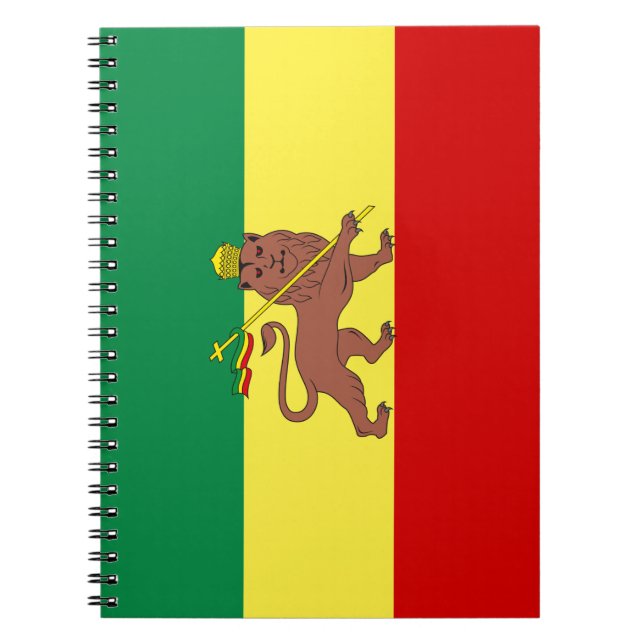 Carnet Drapeau rastafarien (Rastafarianisme) (Rasta) (Devant)