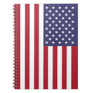 Carnet Drapeau rouge blanc et bleu patriotique américain