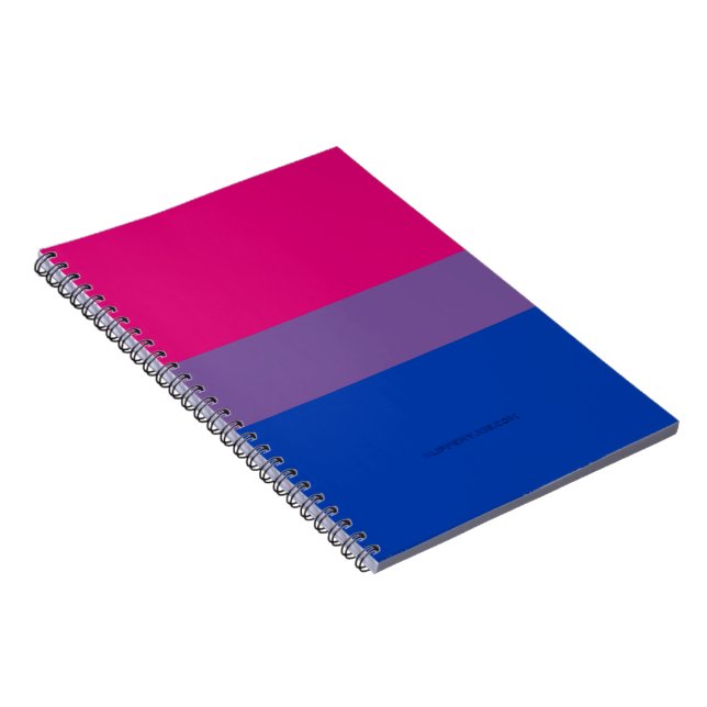 Carnet Drapeau SlipperyJoe's Bisexual Pride lavande-rose (Côté Droit)