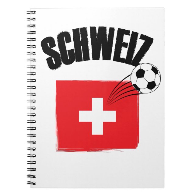 Carnet Drapeau suisse de soccer Schweiz Fussball (Devant)
