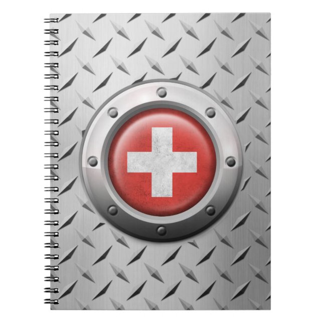 Carnet Drapeau suisse industriel avec le graphique en (Devant)