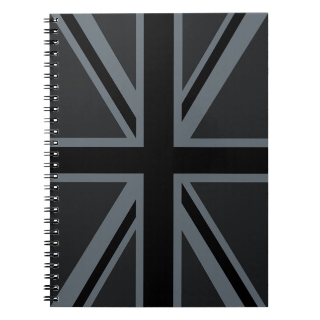 Carnet Drapeau Union Jack noir (Devant)