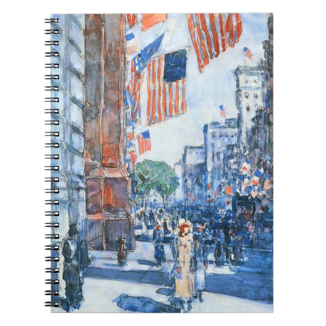 Carnet Drapeaux sur la Cinquième Avenue de Childe Hassam, (Devant)