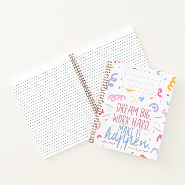 carnet "Dream Big" (Intérieur)