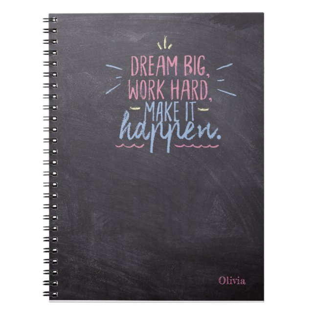 Carnet Dream Big Chalkboard (Devant)