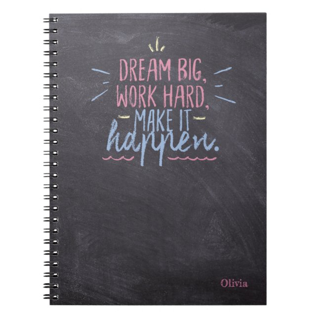 Carnet Dream Big Chalkboard (Devant)