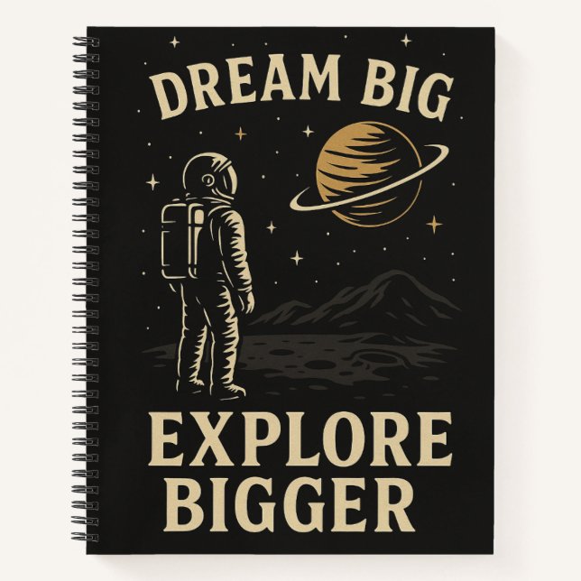 Carnet Dream Big, Explore plus grand - Aventure des astro (Devant)