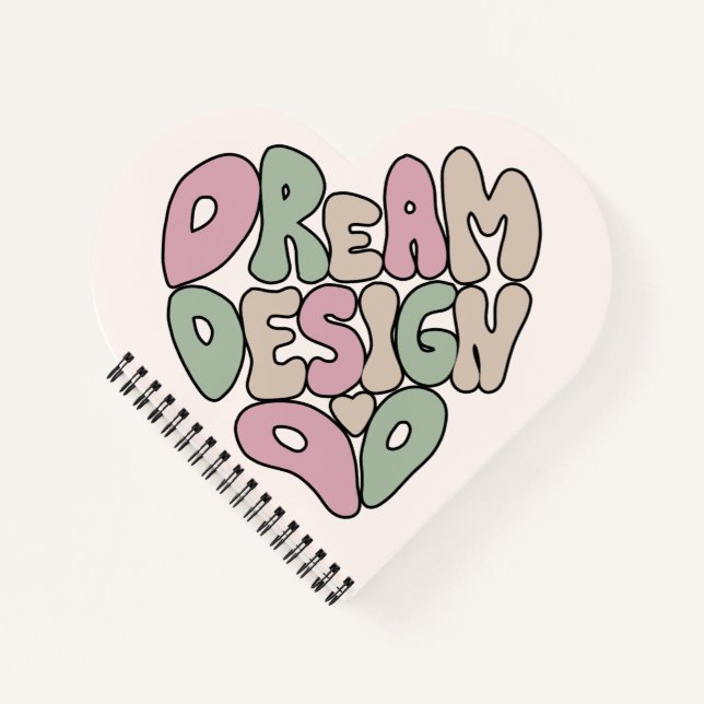 Carnet Dream Design Do Hand Letting Typographie (Devant)