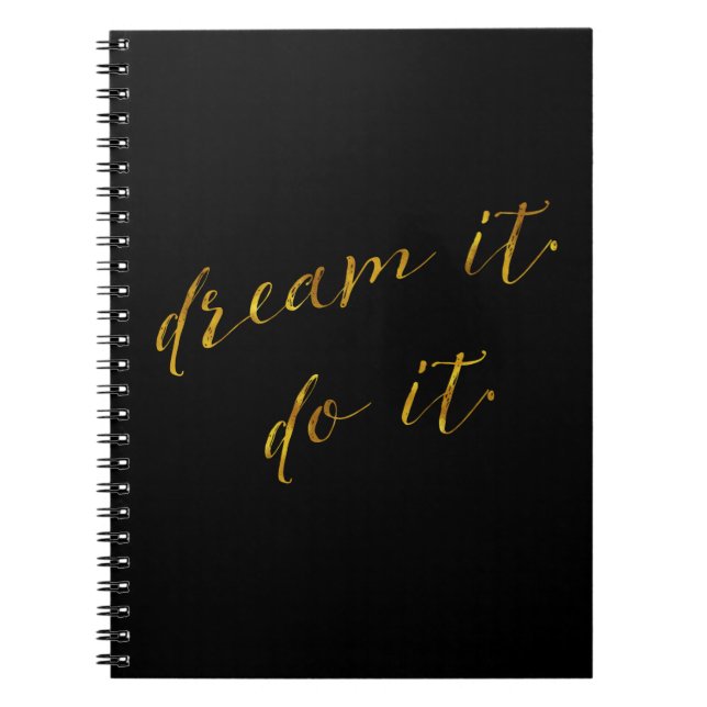 Carnet Dream It Do Citation Faux Gold Foil Citations Spar (Devant)
