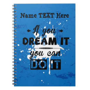 Carnet Dream It Do It - Grunge Boy Ado Man Ajouter un nom