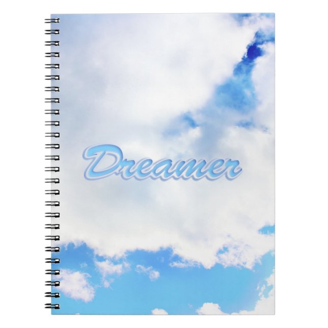 Carnet Dreamer Puffy nuages blancs et ciel bleu (Devant)