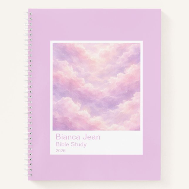 Carnet Dreamy Cotton Candy Cloudscape Photo Swatch Large (Devant)