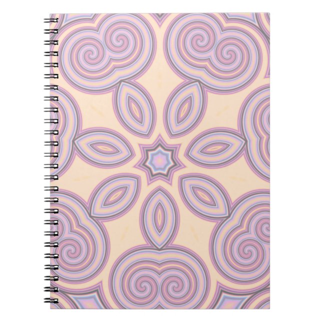 Carnet Dreamy Swirls - Pastel Motif psychédélique (Devant)