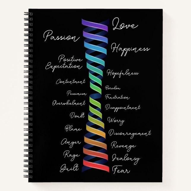 Carnet Droit d'attraction Arc-en-ciel Échelle émotionnell (Devant)