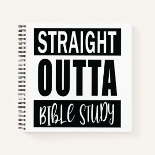 Carnet DROIT OUTTA BIBLE ÉTUDE Citation Christian & Vers