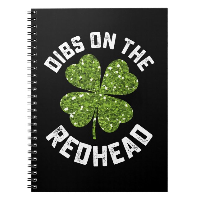 Carnet Droit sur la rousse Shamrock de la Saint-Patrick (Devant)