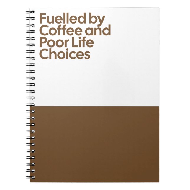 Carnet Drôle Alimenté par le Café (Devant)