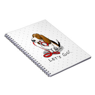 Carnet Drôle Allons-y ! Promenade Basset Hound (tri-coule