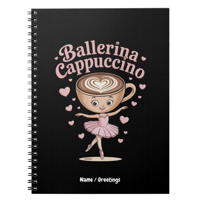 Carnet Drôle Ballerine Cappuccina Italien Brainrot Meme  (Devant)