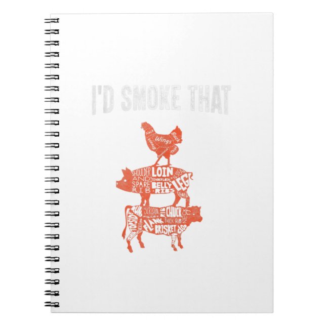 Carnet Drôle Bbq Fumeur Costume Chef Fumeur Je fumerais ç (Devant)