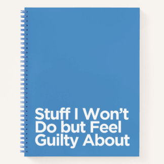 Carnet Drôle Blue Stuff Je ne ferai pas mais me sentirai 