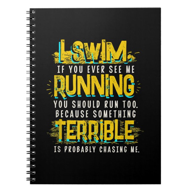 Carnet Drôle cadeau de natation pour nageur (Devant)