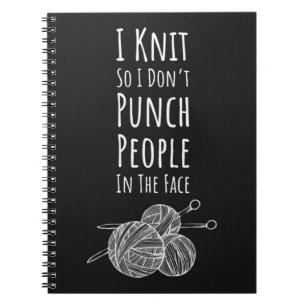 Carnet Drôle cadeaux de Tricot minimaliste Humour de Knit