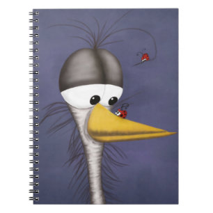Carnet Drôle Cartoon Egret
