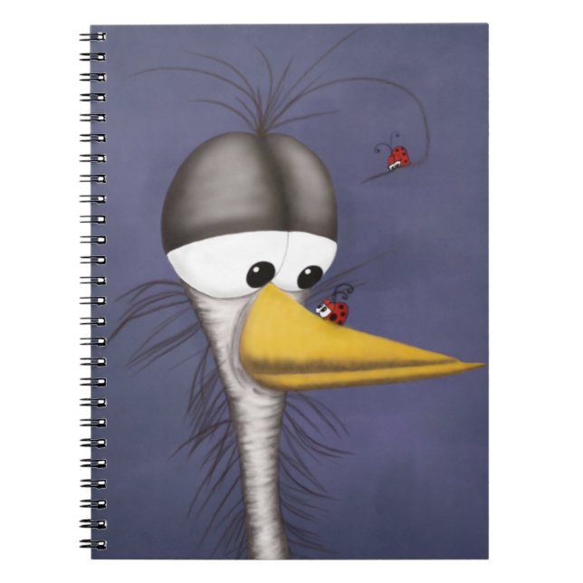 Carnet Drôle Cartoon Egret (Devant)