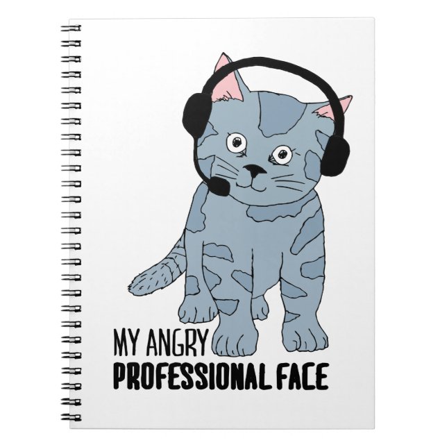 Carnet Drôle Chat souriant professionnel Epic Sarcastique (Devant)