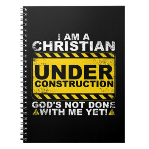 Carnet Drôle Chrétien en construction Cadeau Catholique M