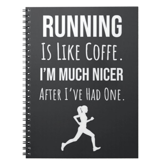Carnet Drôle Courir Des Cadeaux Coffee Humour Devis Pour  (Devant)