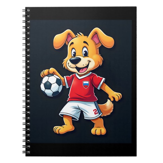 Carnet Drôle Dabbing Chien Russie Soccer Jersey Russe Foo (Devant)