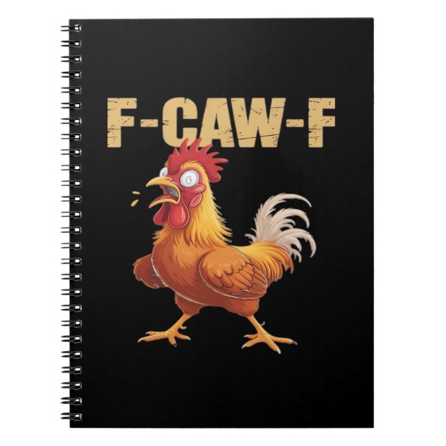 Carnet Drôle de corbeau F-Caw-F humour gothique (Devant)