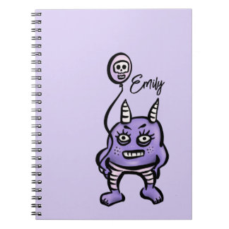 Carnet Drôle démon mauve mou Whimsigoth Nom