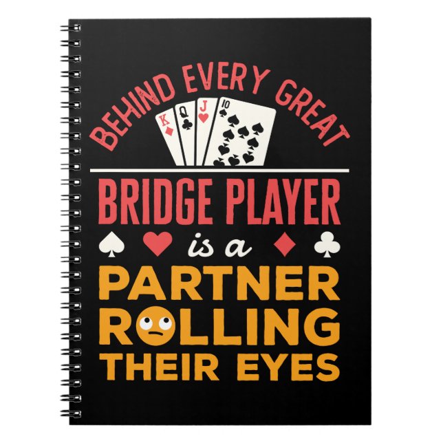 Carnet Drôle derrière chaque grand partenaire de Bridge (Devant)