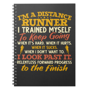 Carnet Drôle Distance Runner Citation Athlete Running