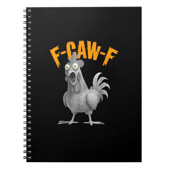 Carnet Drôle F Caw F Poulet Style Rétro Classique (Devant)