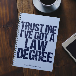 Carnet Drôle Faculté de Droit Diplôme Avocat Personnalisé