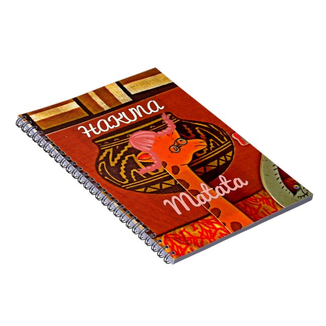Carnet Drôle Giraffe avec texte cool Hakuna Matata (Côté Droit)