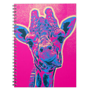 Carnet Drôle Giraffe Sticking out son langue
