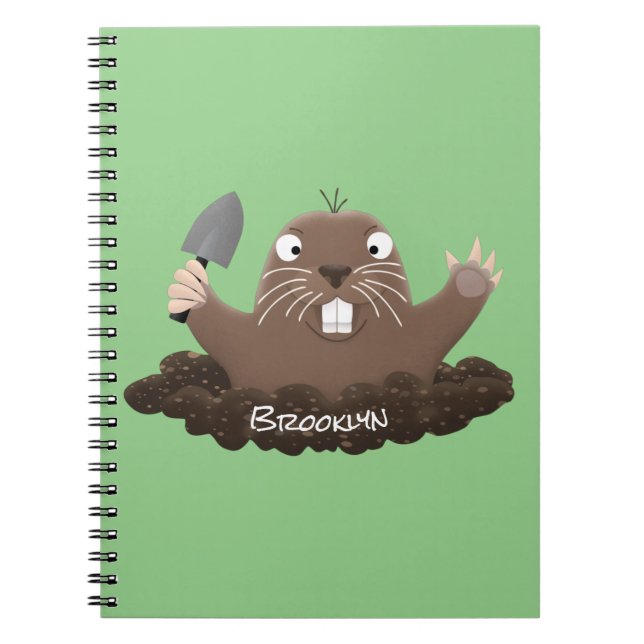Carnet Drôle gopher de poche creusant dessin dessin de de (Devant)