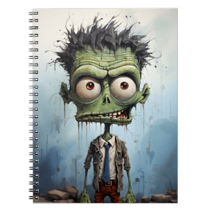 Carnet Drôle Halloween Caricature Déplaisant Zombie
