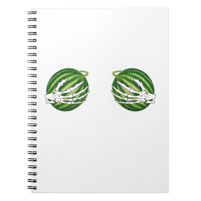 Carnet Drôle Halloween Squelette mains tenant Melons (Devant)
