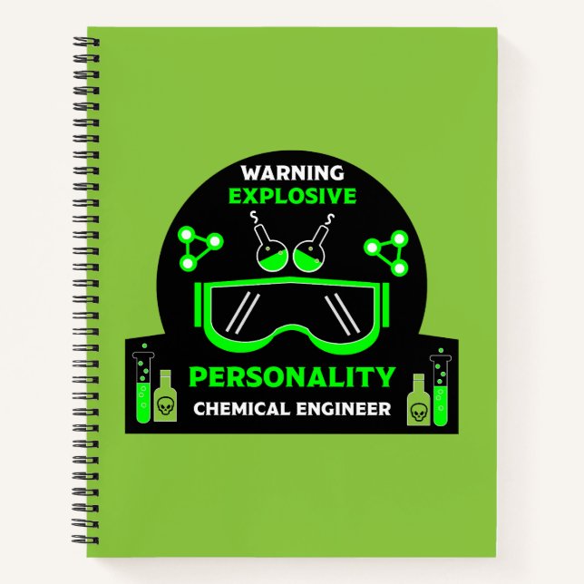 Carnet Drôle Ingénieur Chimique Cadeaux (Devant)
