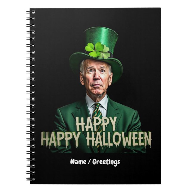 Carnet Drôle Joe Biden St Patrick's Day Confus (Devant)