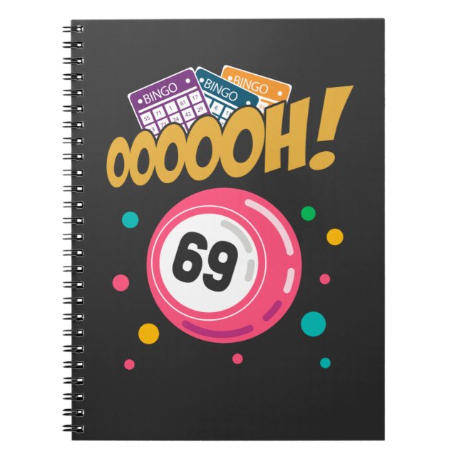 Carnet Drôle Joueur de Bingo 69 Plaisanterie (Devant)
