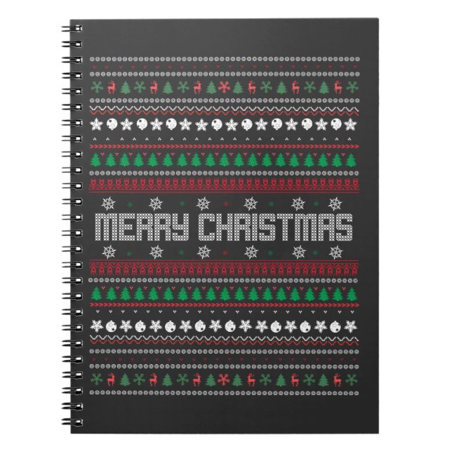 Carnet Drôle Mauvais Joyeux motif de Noël (Devant)