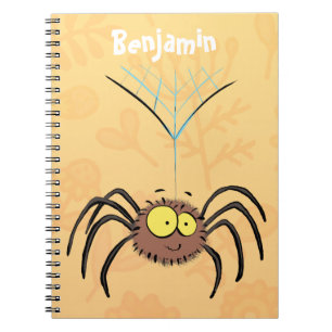 Carnet Drôle mignon dessin animé d'araignée moelleuse